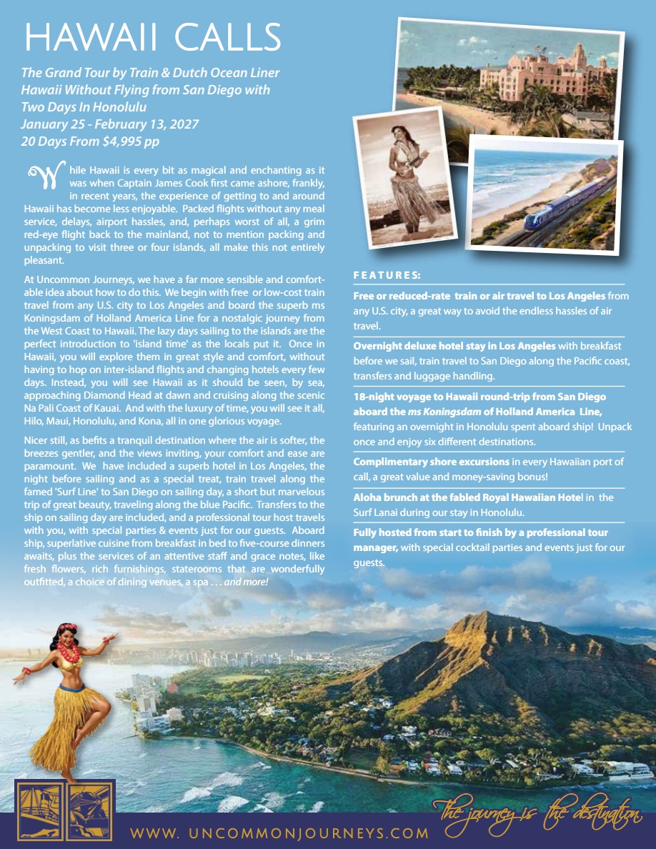 Hawaii Calls brochure cover
